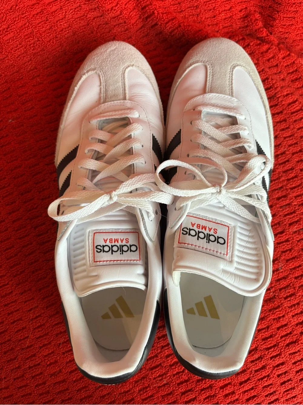 adidas Samba White with Black Stripes Men's Sneakers